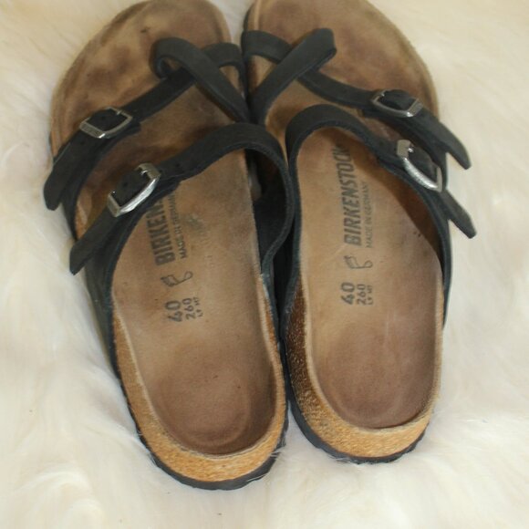 Birkenstock Black sandals with adjustable straps Made in Germany size 40 /9-9.5 - Picture 2 of 8